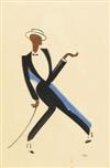 PAUL COLIN (1892-1986). [LE TUMULTE NOIR.] 1929. Single sheet. 18x12 inches, 47x32 cm. [H. Chachoin, Paris.]
